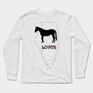 Illinois Horse Lover Gifts Long Sleeve T-Shirt